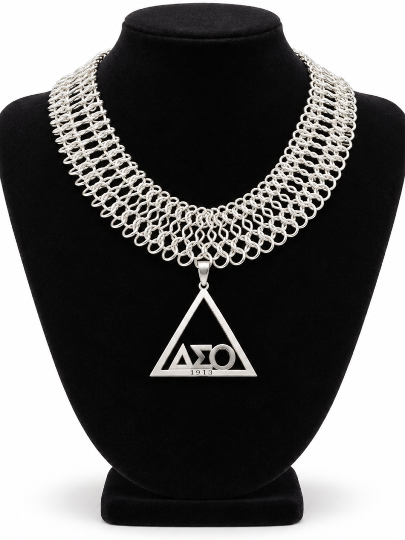 Delta Sigma Theta Pyramid Chunky Necklace