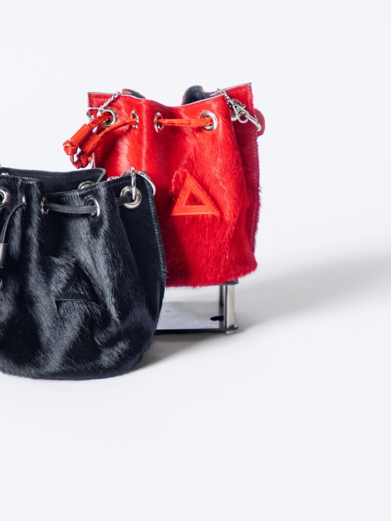 Leather Small Bucket Bag