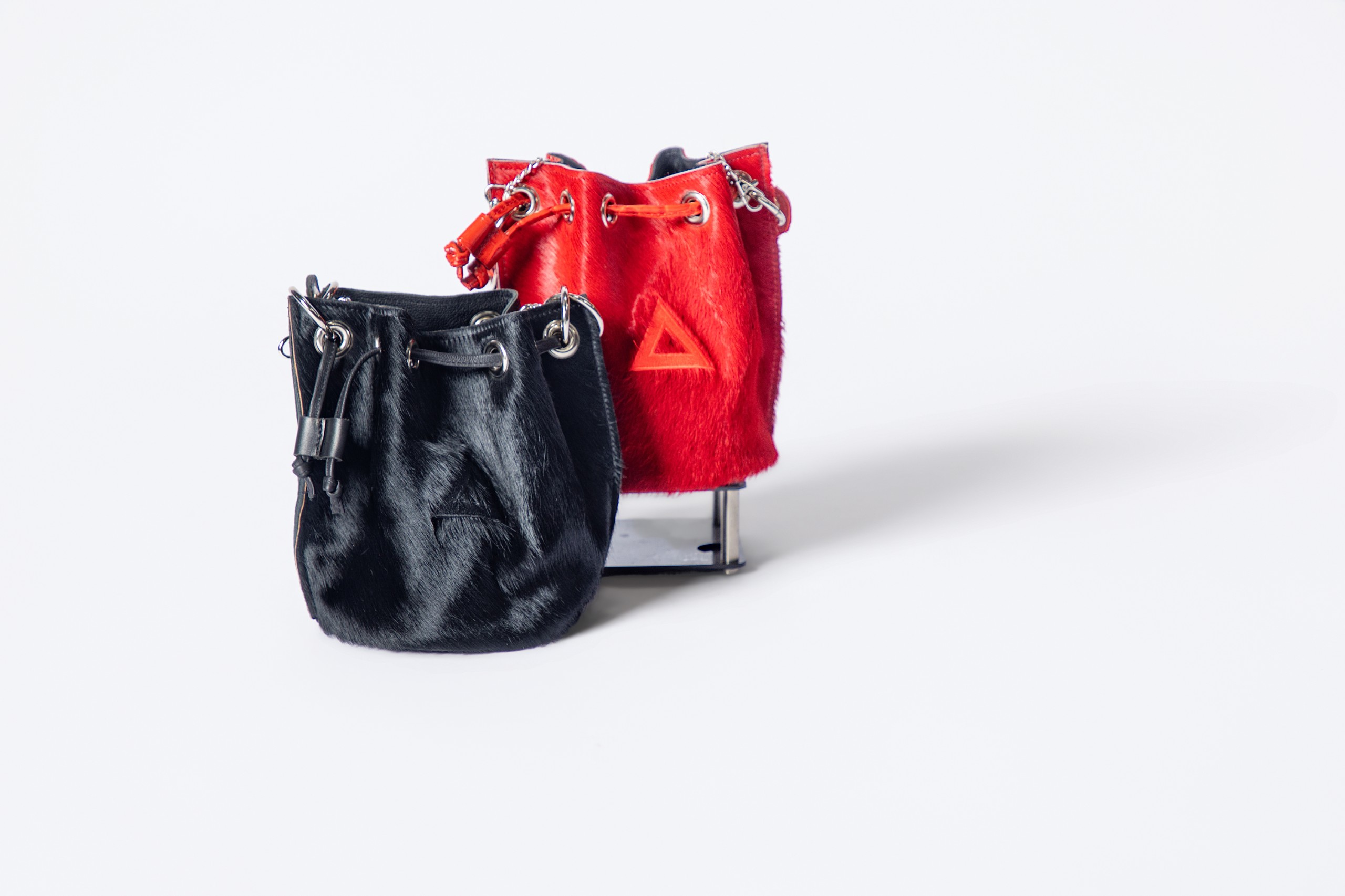Leather Small Bucket Bag