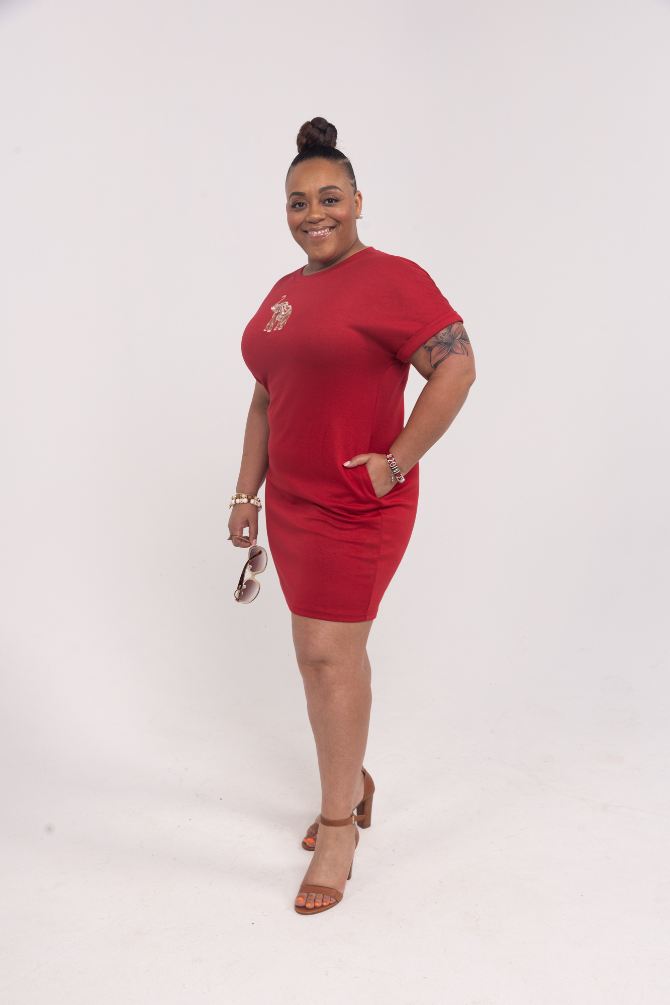 Multi Elephant T-Shirt Dress