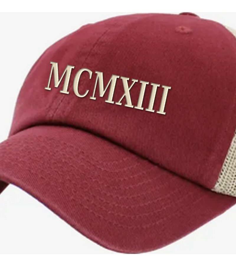 Crimson/Cream Snap Back Hat