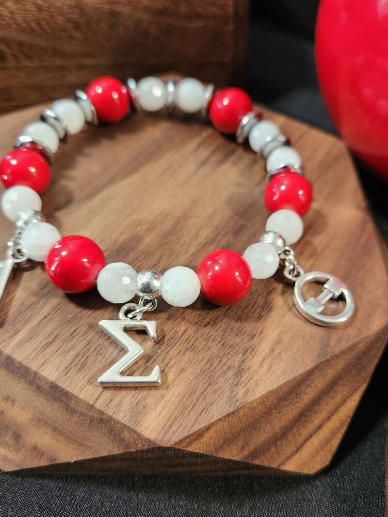 DST Stone Bracelet Handmade Delta Sigma Theta stone bracelet, one of one