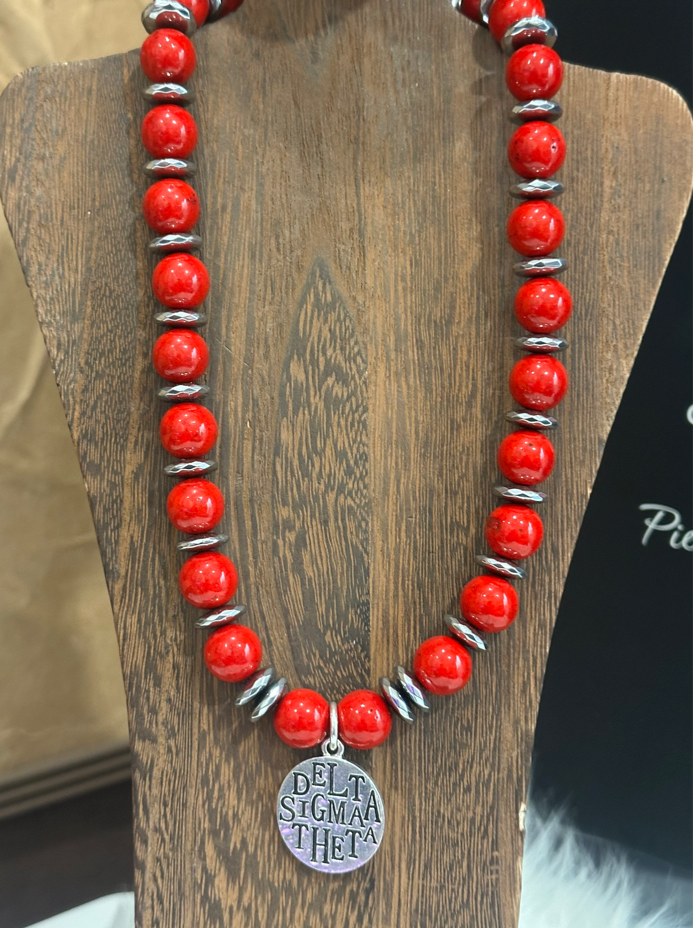 Handmade Signature DST stone necklace, one of one