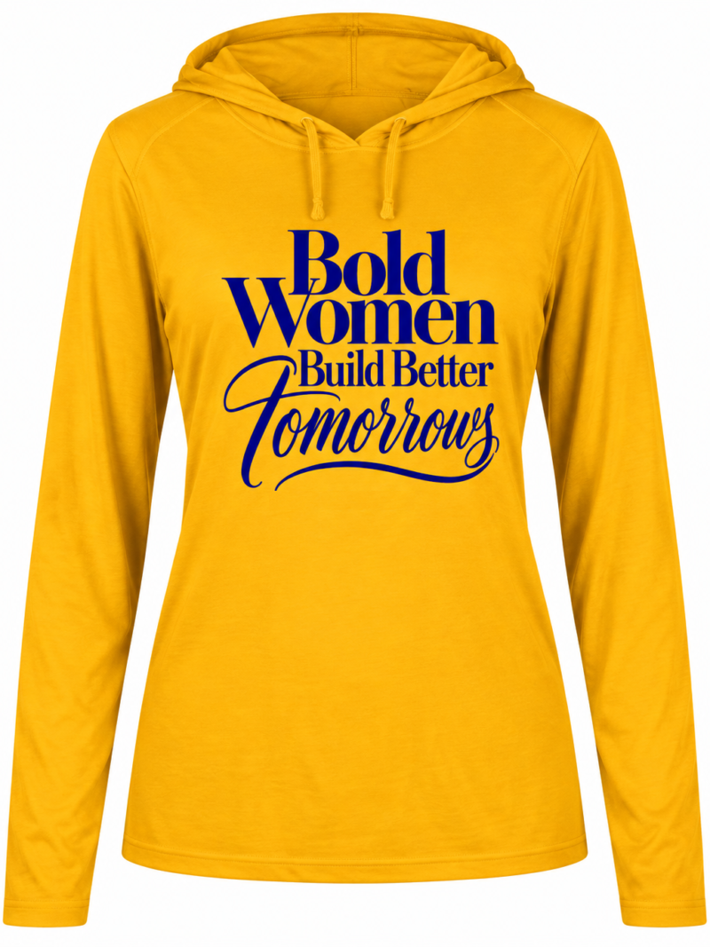 Bold Women Hoodie - Gold & Blue
