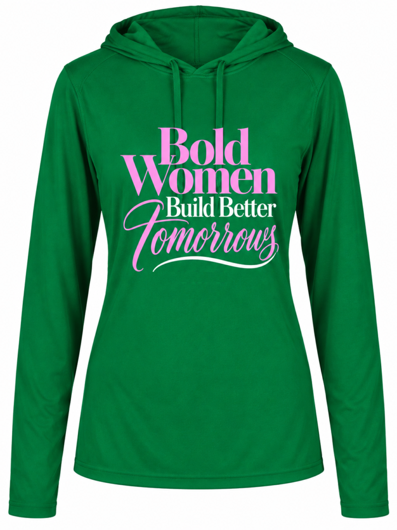 Bold Women Hoodie - Pink & Green