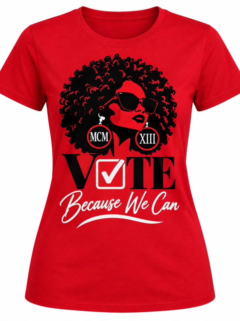 D9 Unity Vote Tee - Crimson & Cream